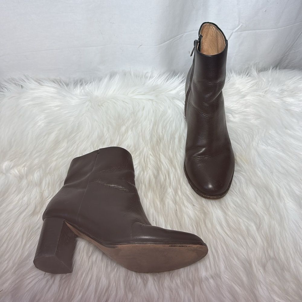 Madewell Fiona Black Leather Ankle Boots Sz 8